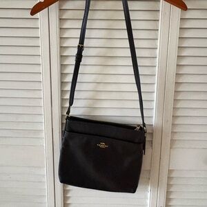 Coach Black Crossbody Bag with Gold Accents